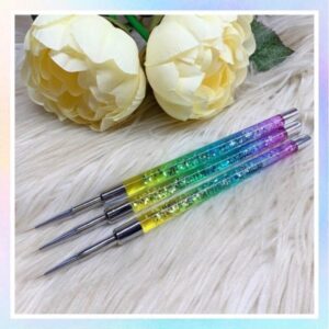 Rainbow Fine Detailer Brushes (3 Bursh Set)