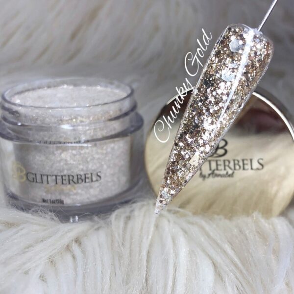 Glitterbels Acrylic Powder Chunky Gold
