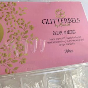 Glitterbels Almond Clear Tips